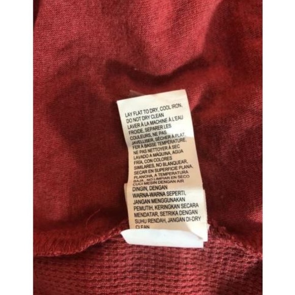 Lucky Brand Lace Waffle Thermal Stretchy Red - Picture 5 of 6